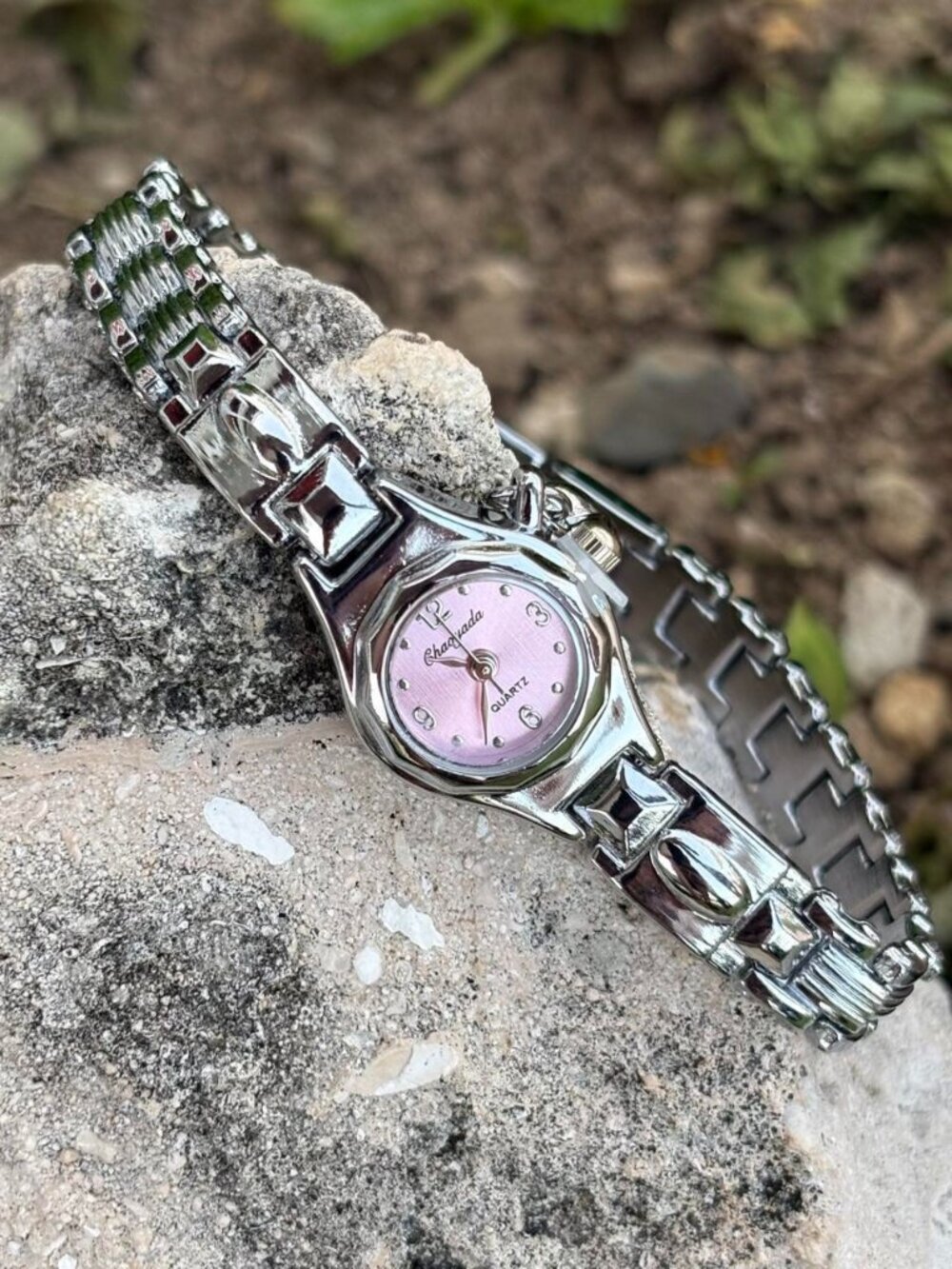 Dainty Silver Heart Pendant Metal Watch Preppy Y2K OS